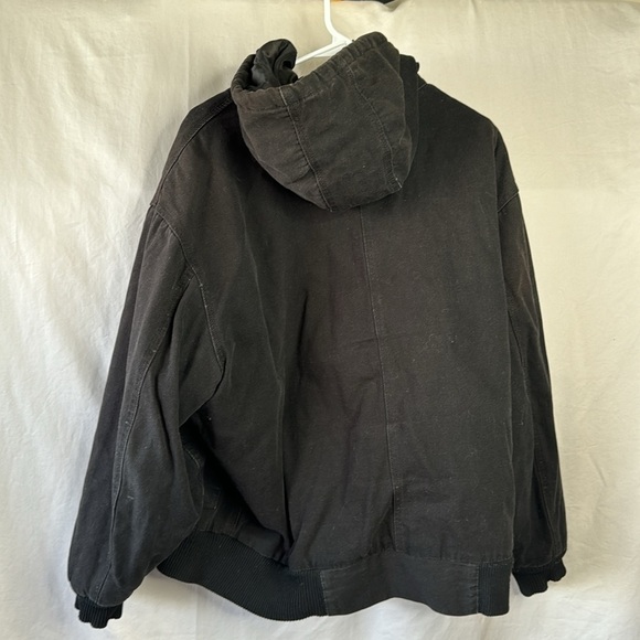 KEY Men's Insulated Hooded Duck Jacket in Black - Picture 8 of 8